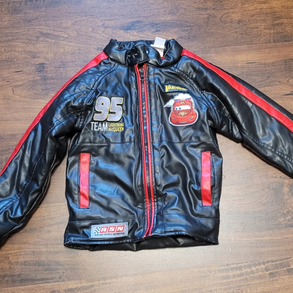 Black and Red Cars Lightning McQueen Jacket